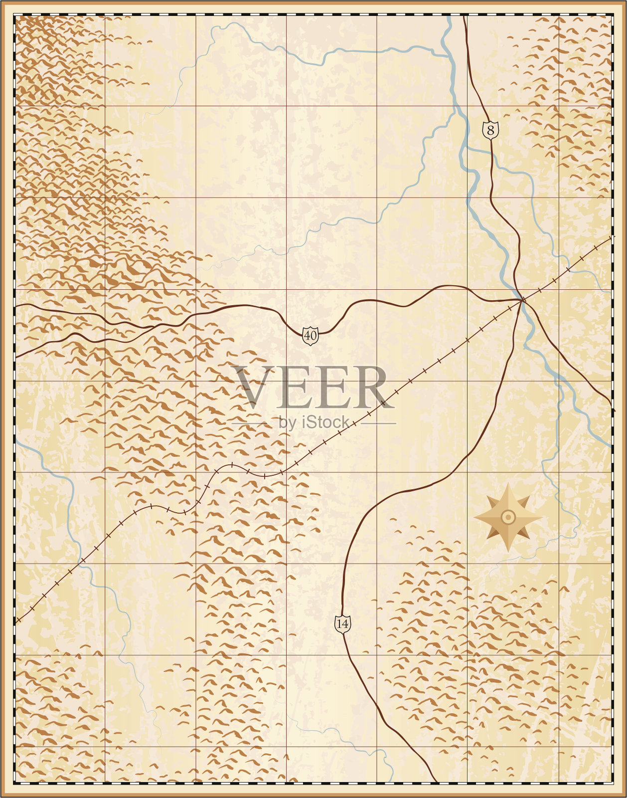 旧地图插画图片素材