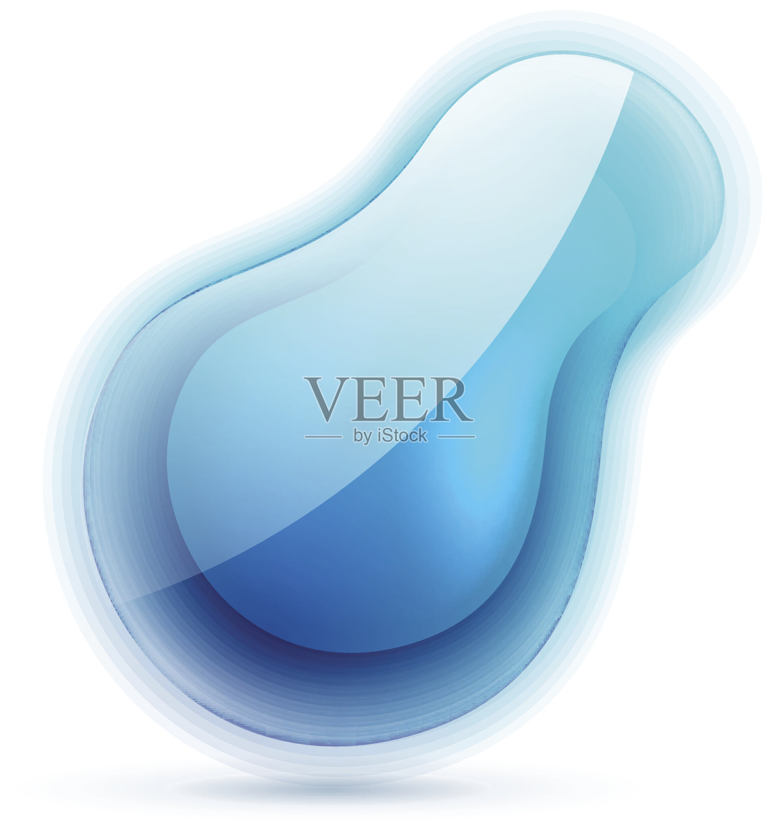 光滑蓝色矢量气泡插画图片素材