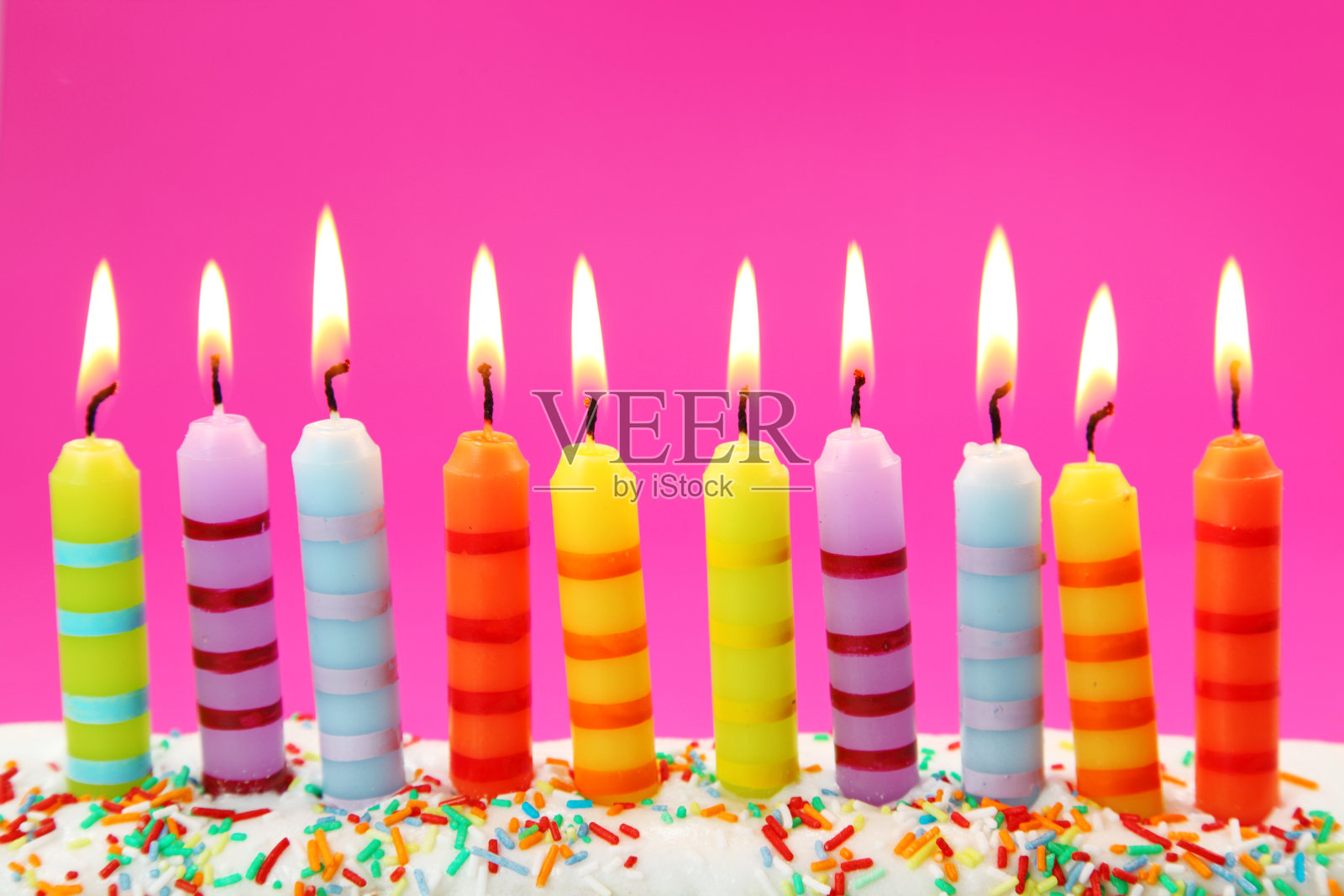 十岁生日蜡烛照片摄影图片