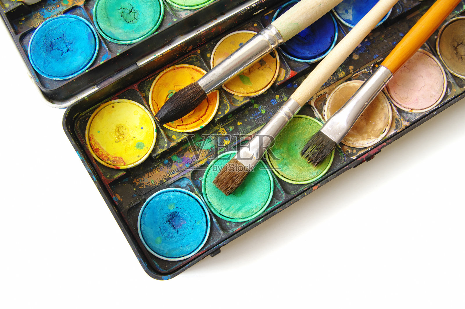 水彩画和刷子照片摄影图片