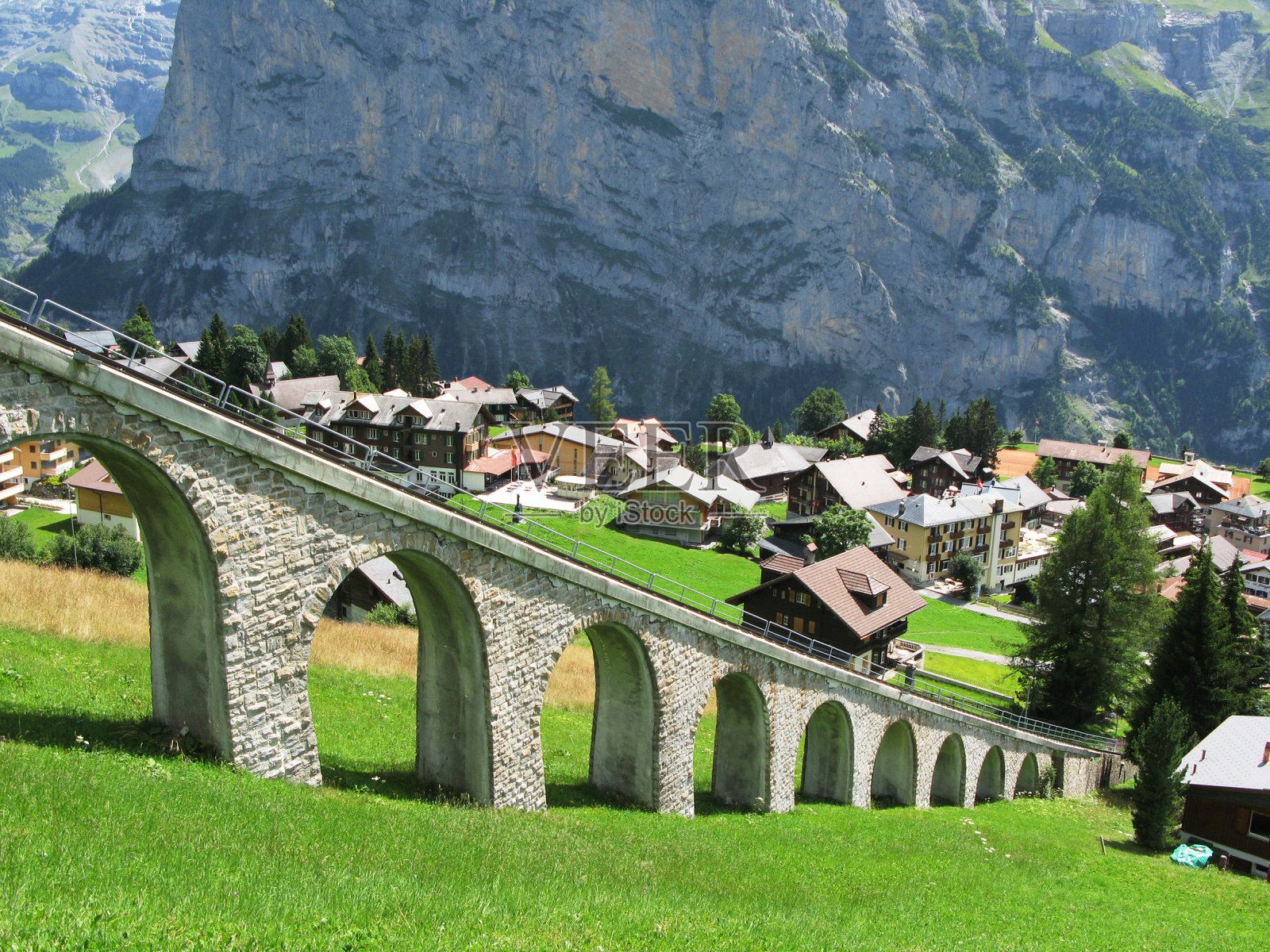 慕伦,瑞士著名的滑雪胜地照片摄影图片