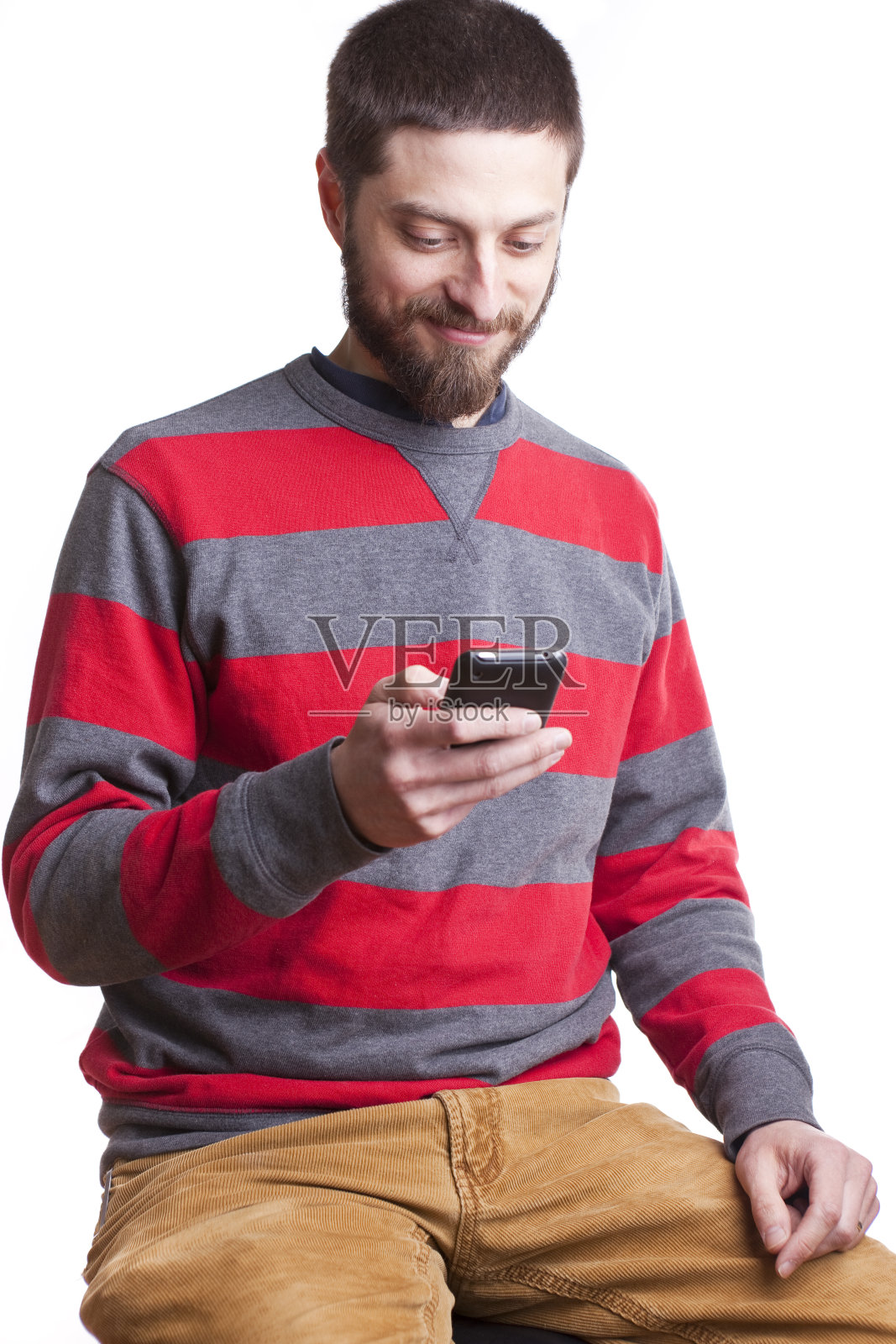 用智能手机拍白的男人照片摄影图片