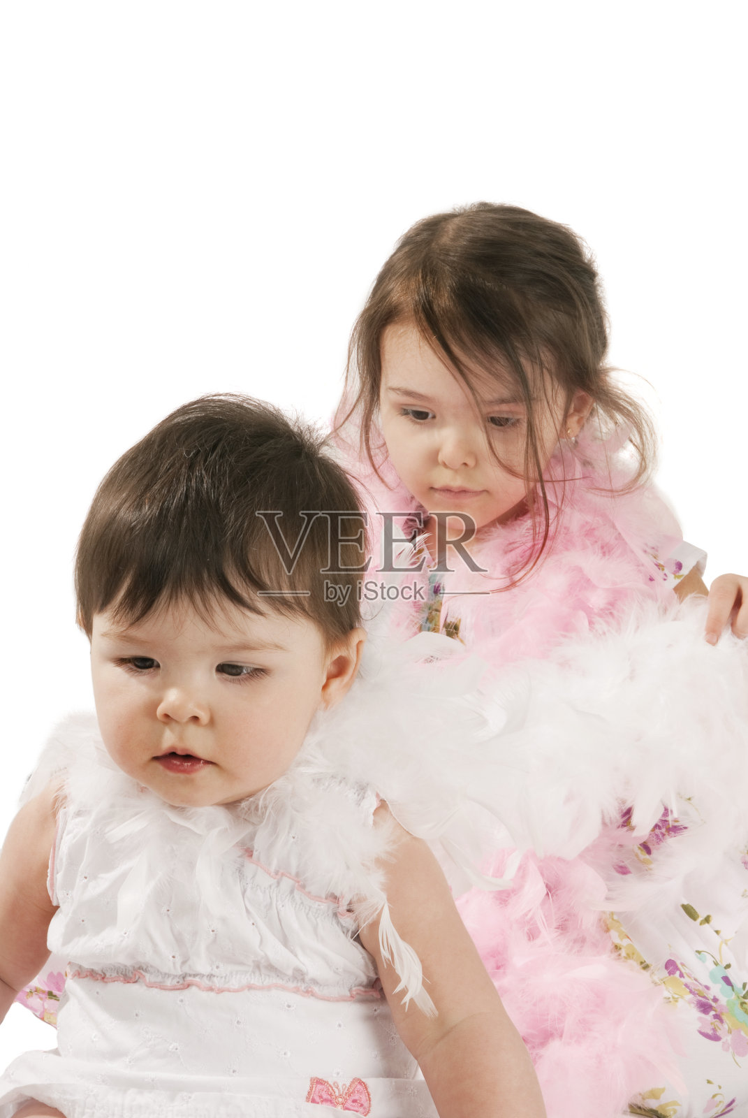 两个妹妹玩照片摄影图片