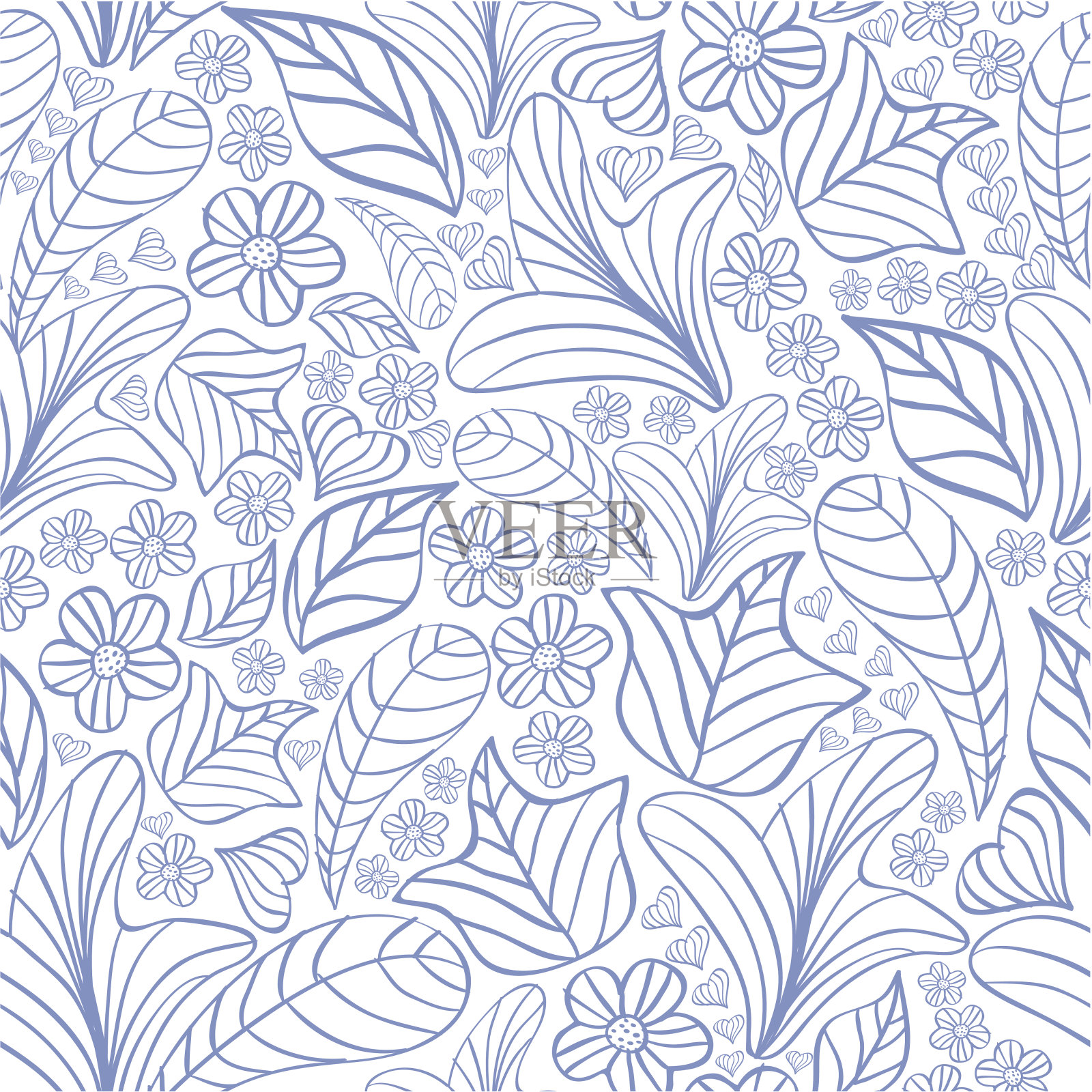 花的图案插画图片素材