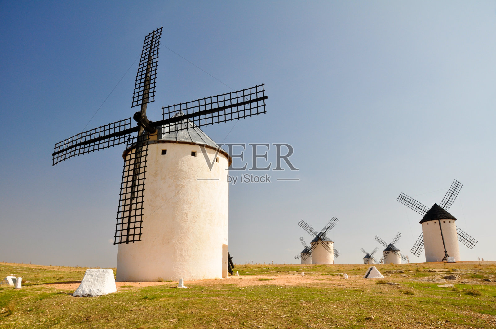 Campo de Criptana(西班牙)的风车照片摄影图片