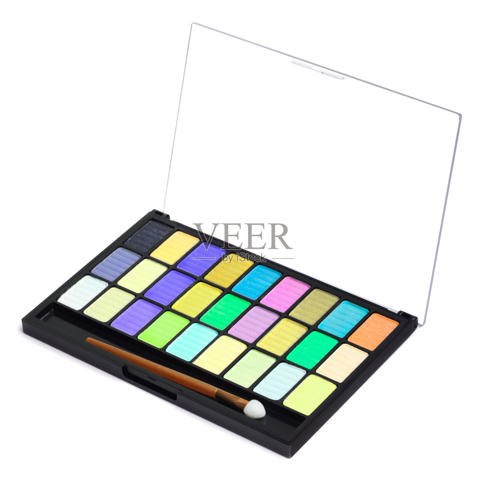 色彩缤纷的化妆调色板照片摄影图片