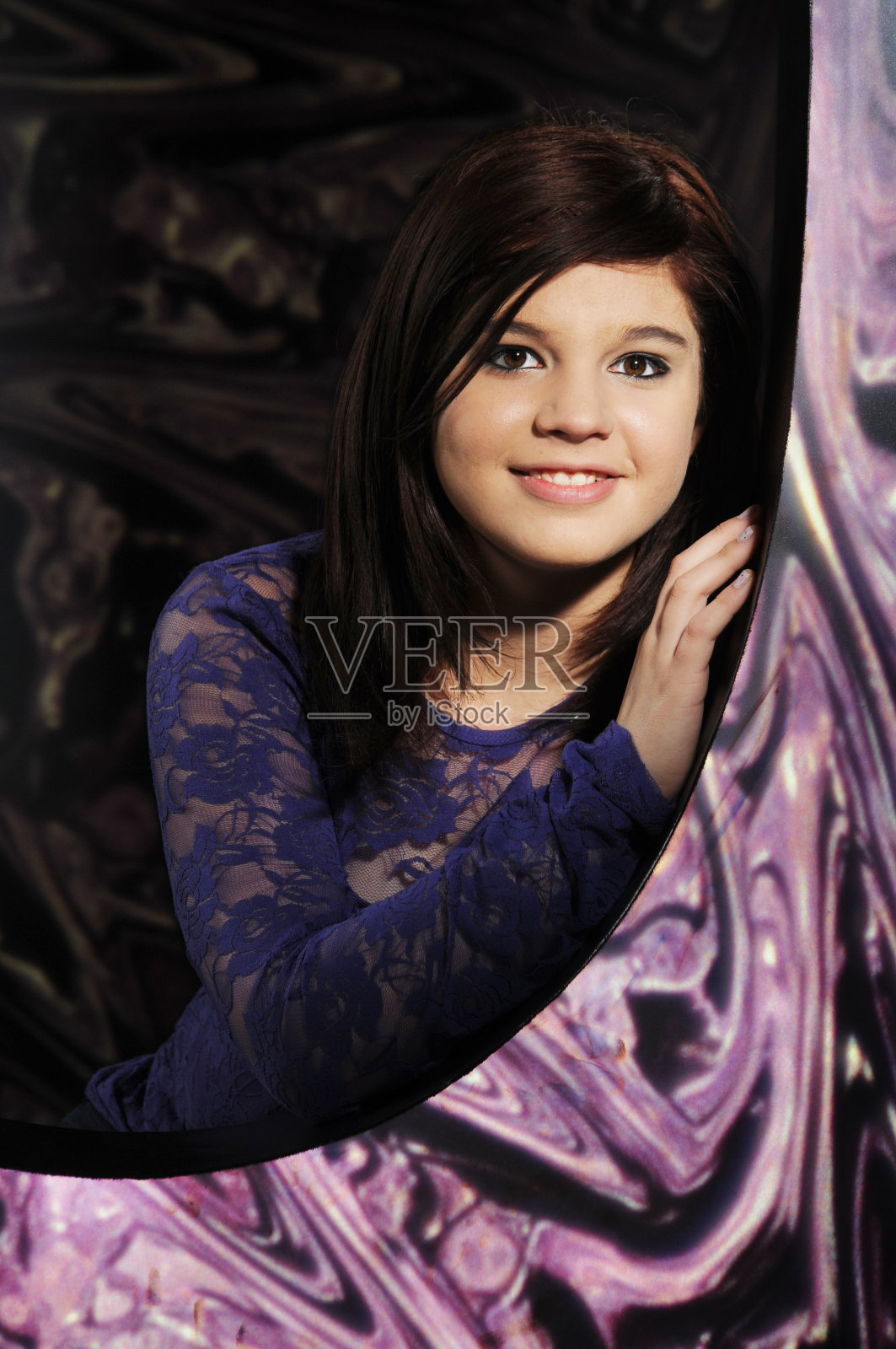 花边的肖像照片摄影图片