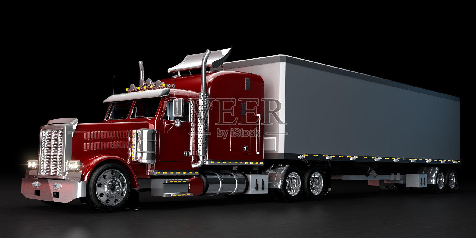 卡车在晚上照片摄影图片