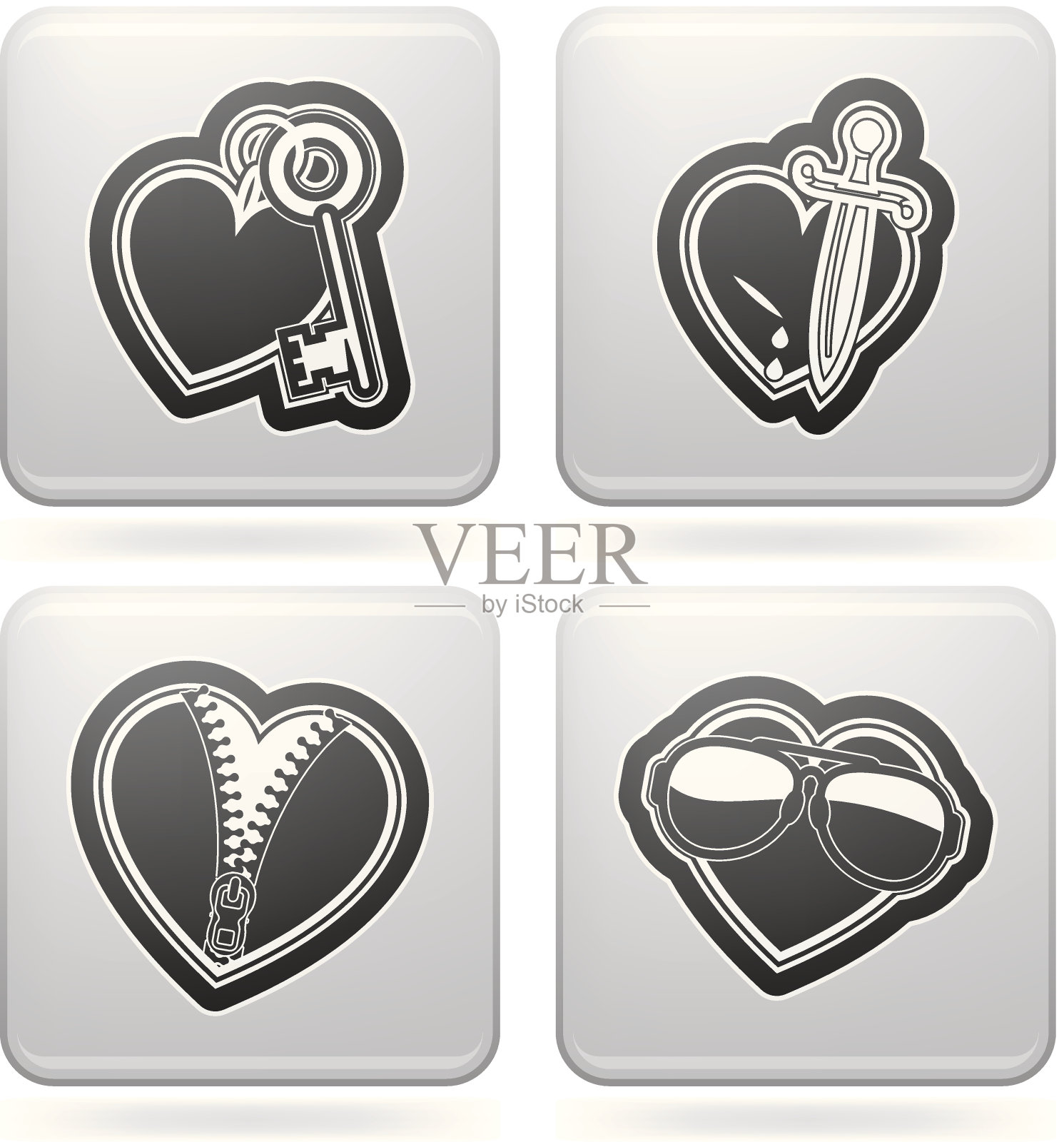 情人节的心插画图片素材