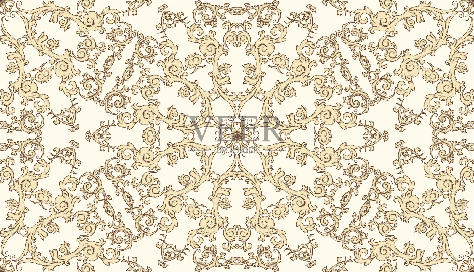 浪漫的无缝壁纸插画图片素材