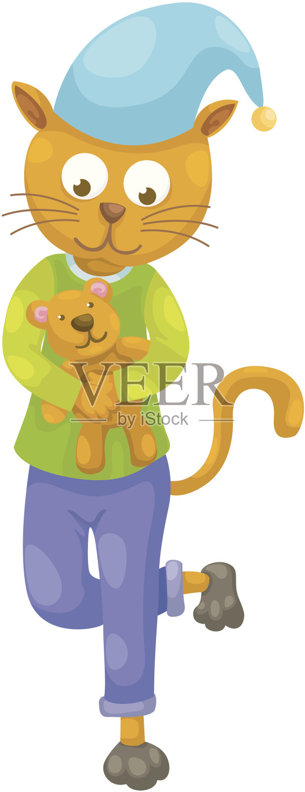 猫和泰迪熊设计元素图片