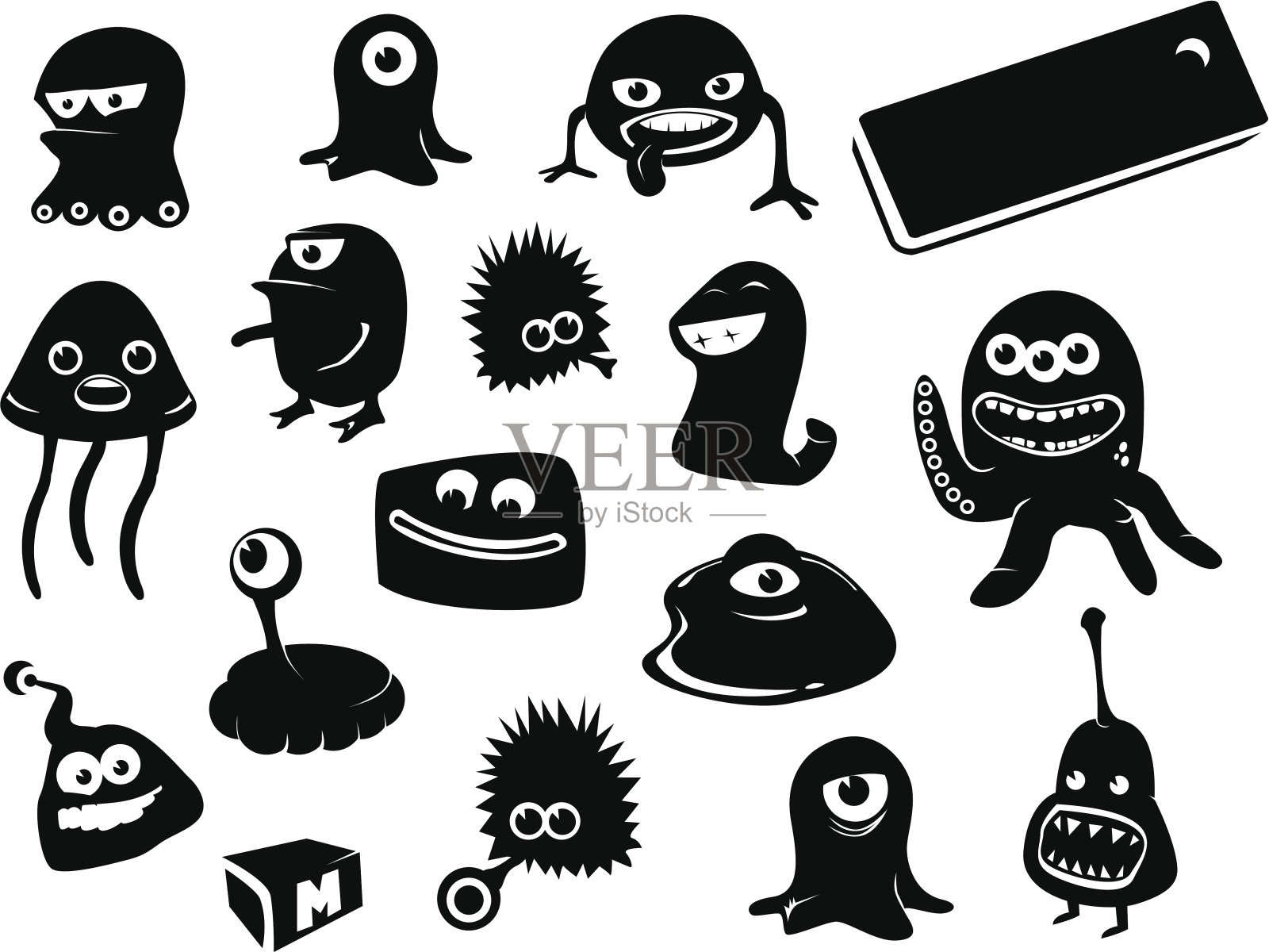 空间怪物插画图片素材