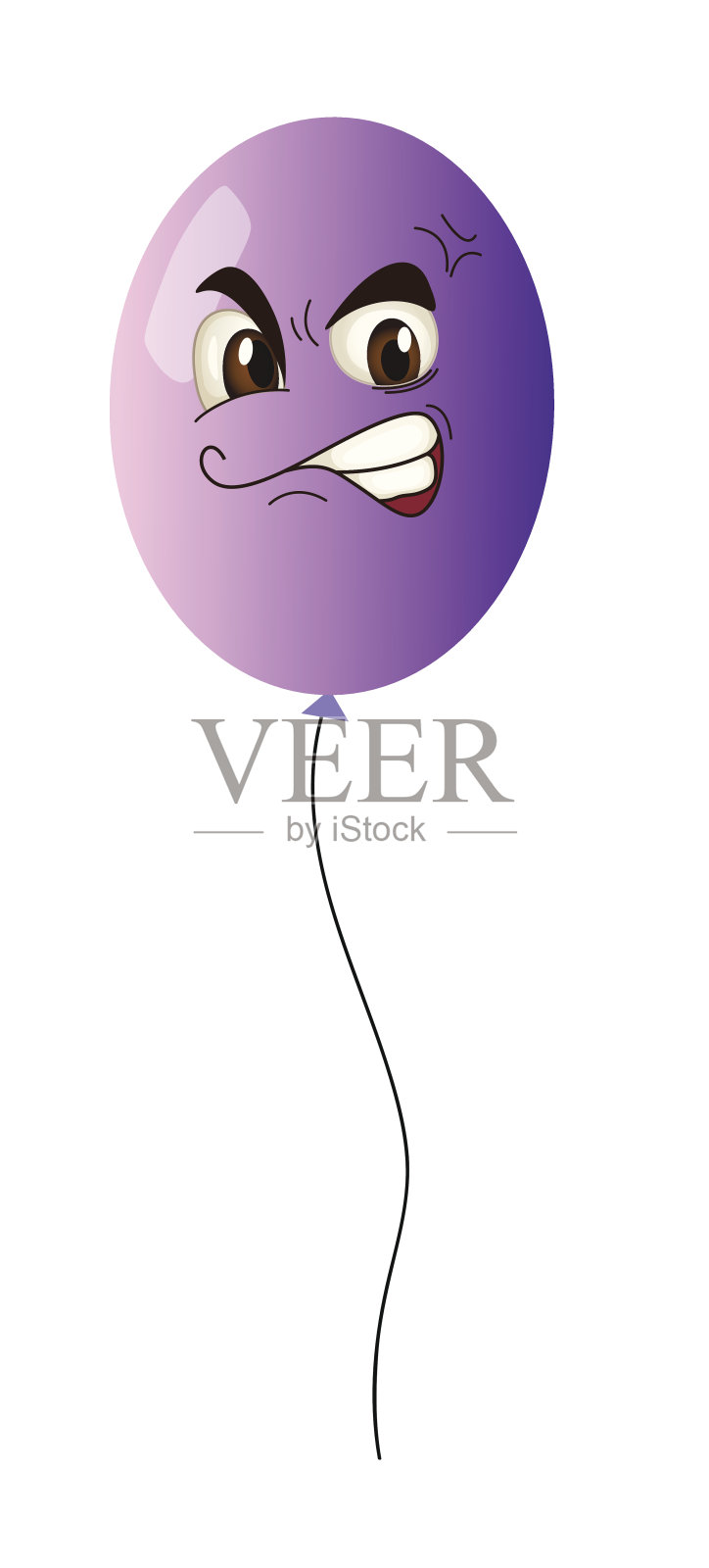 紫色的气球插画图片素材
