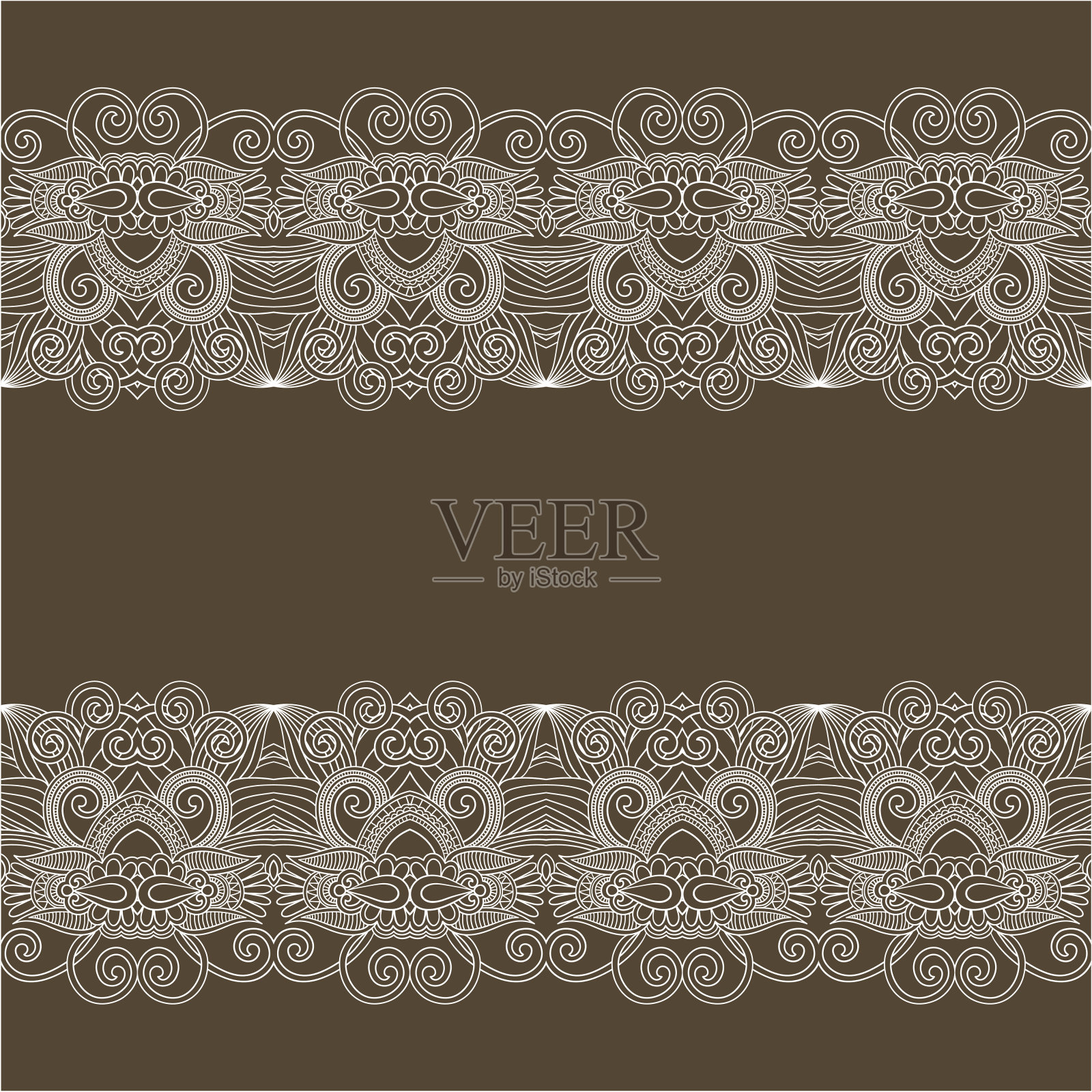 华丽的花卉图案插画图片素材