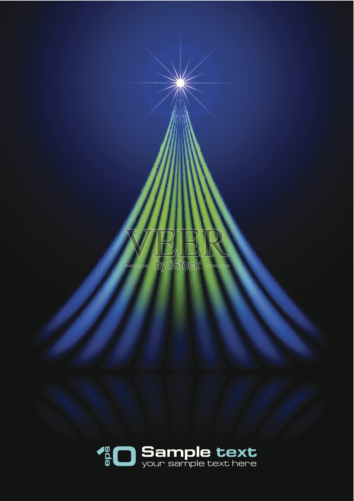 向量的抽象设计。圣诞树。插画图片素材