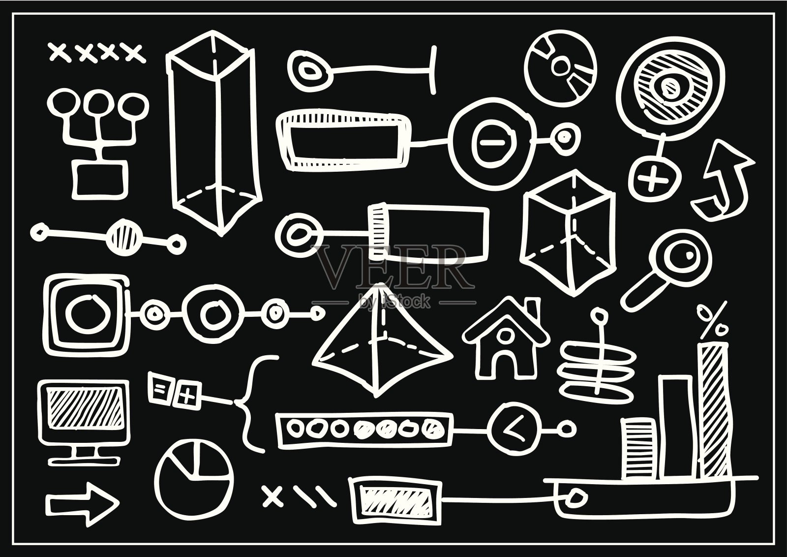 绘制的信息插画图片素材