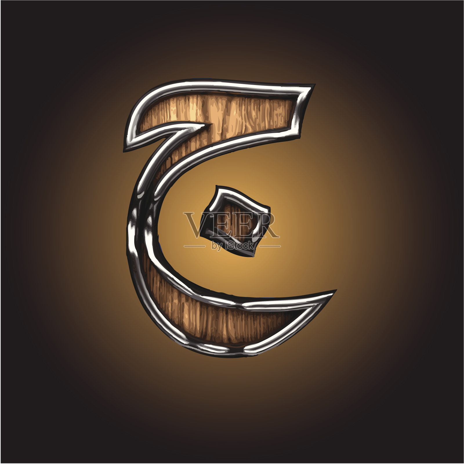 矢量木制阿拉伯数字插画图片素材