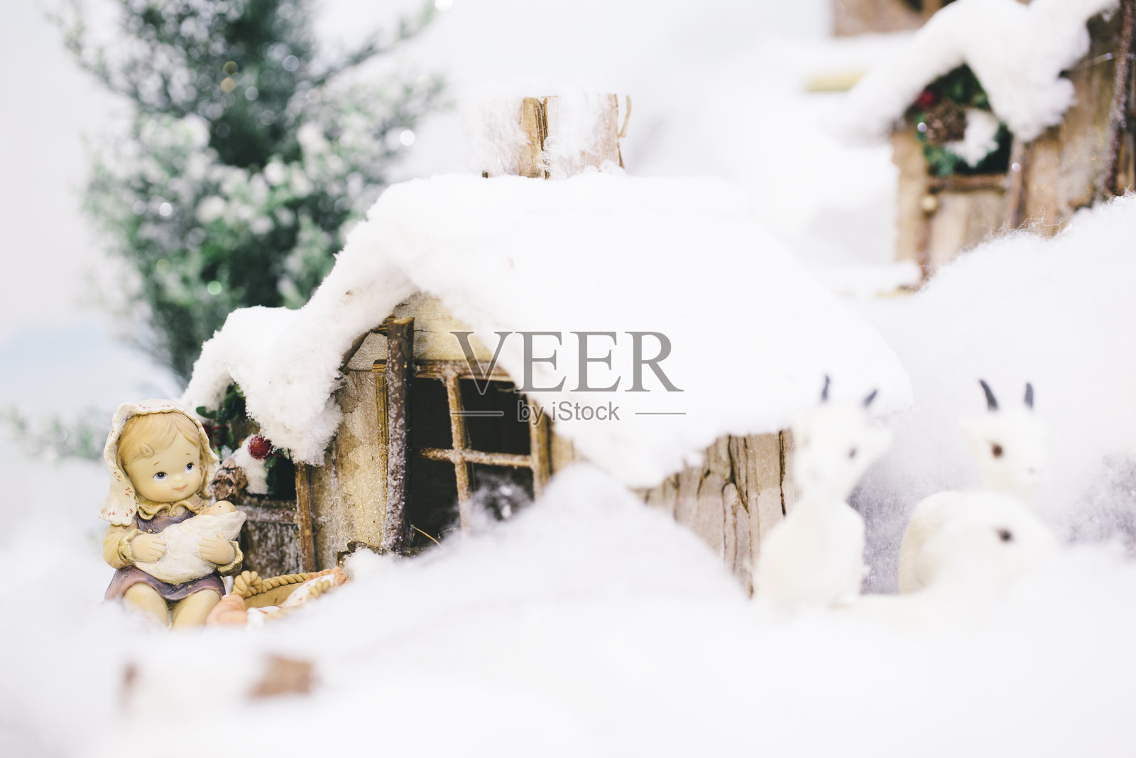 雪童话-耶稣诞生场景照片摄影图片