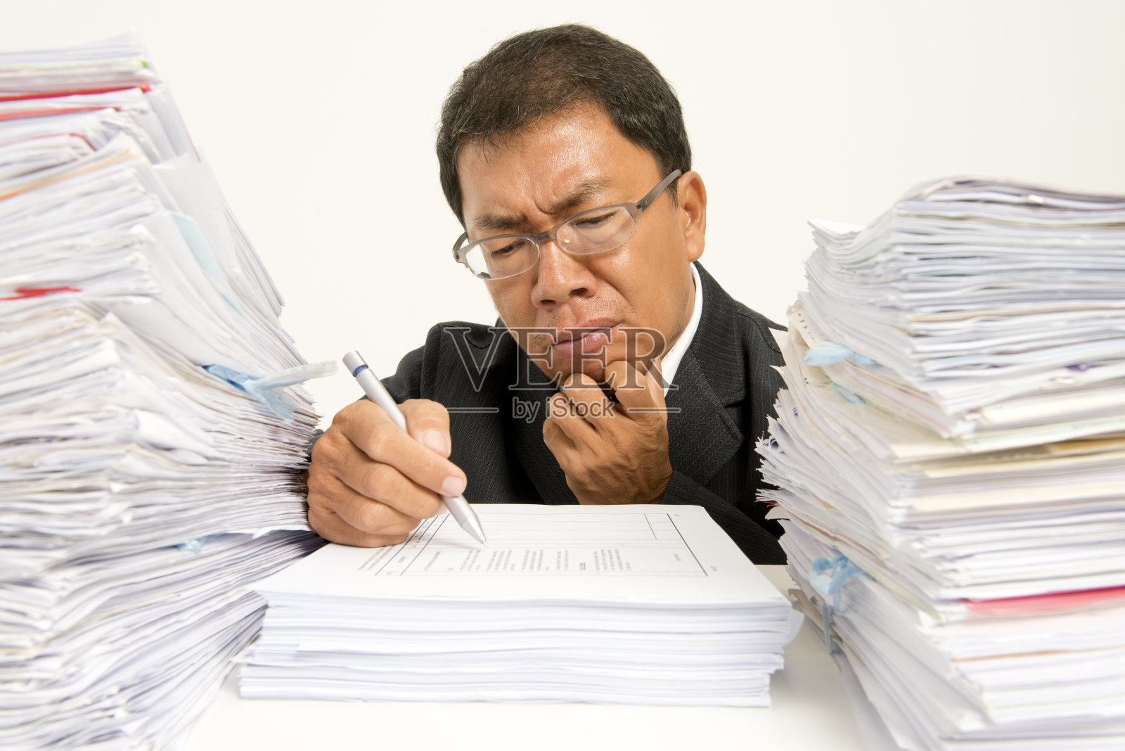 太多的文书工作照片摄影图片