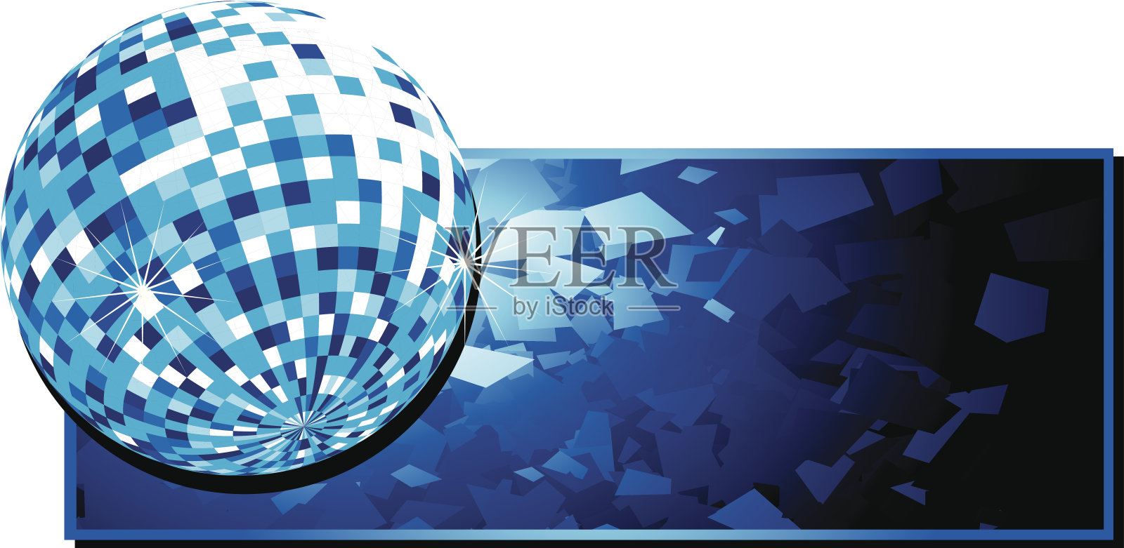 迪斯科球背景插画图片素材