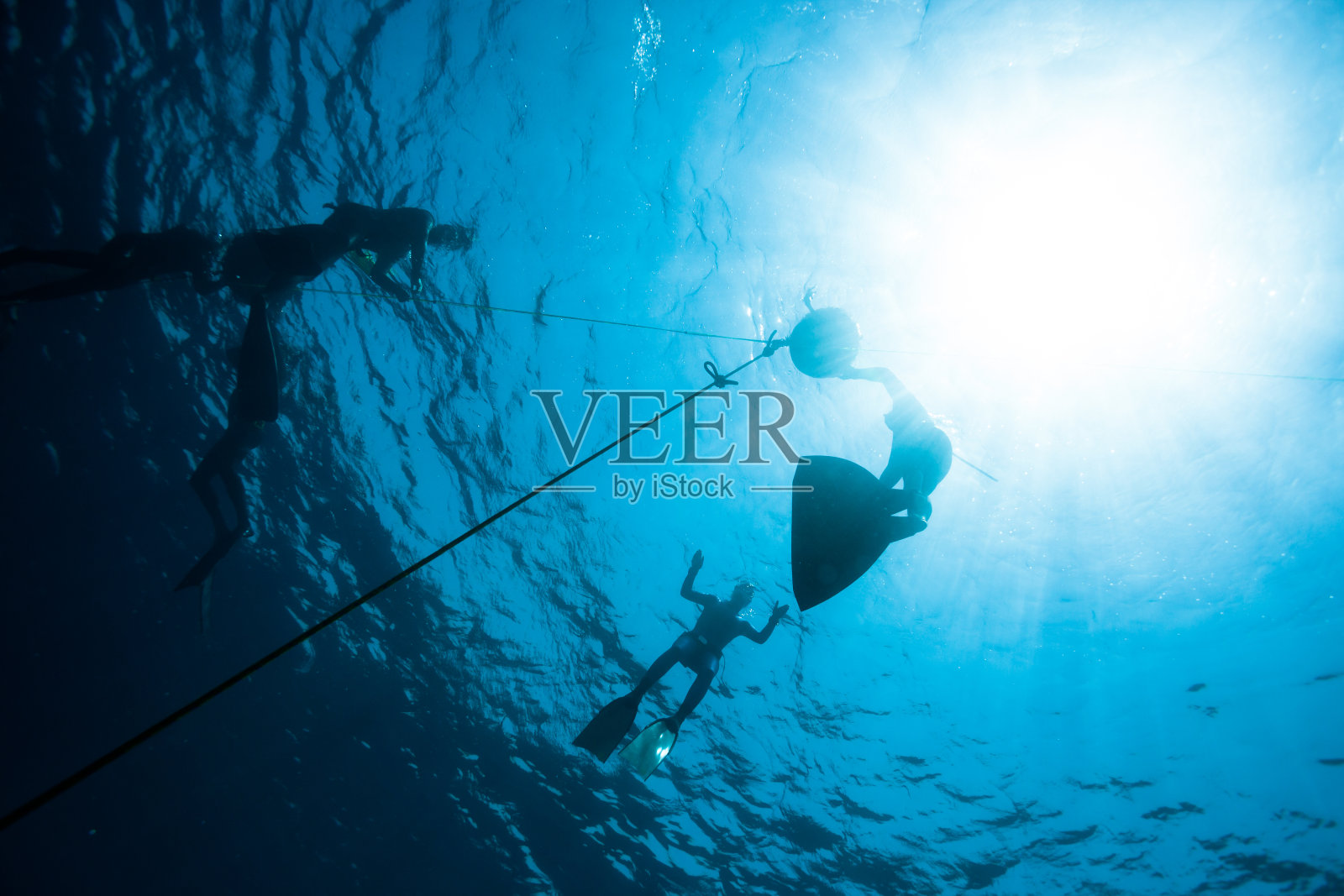 自由潜水员准备下潜照片摄影图片