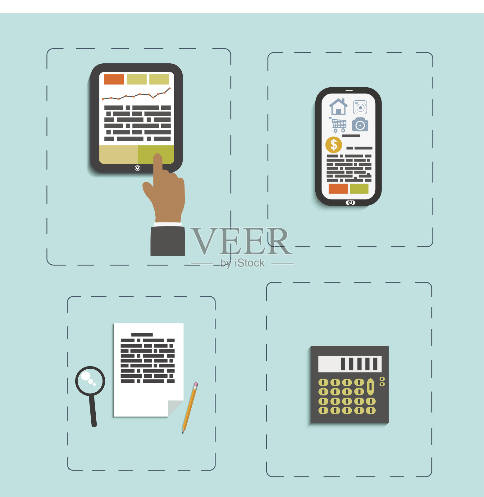 业务工作元素插画图片素材