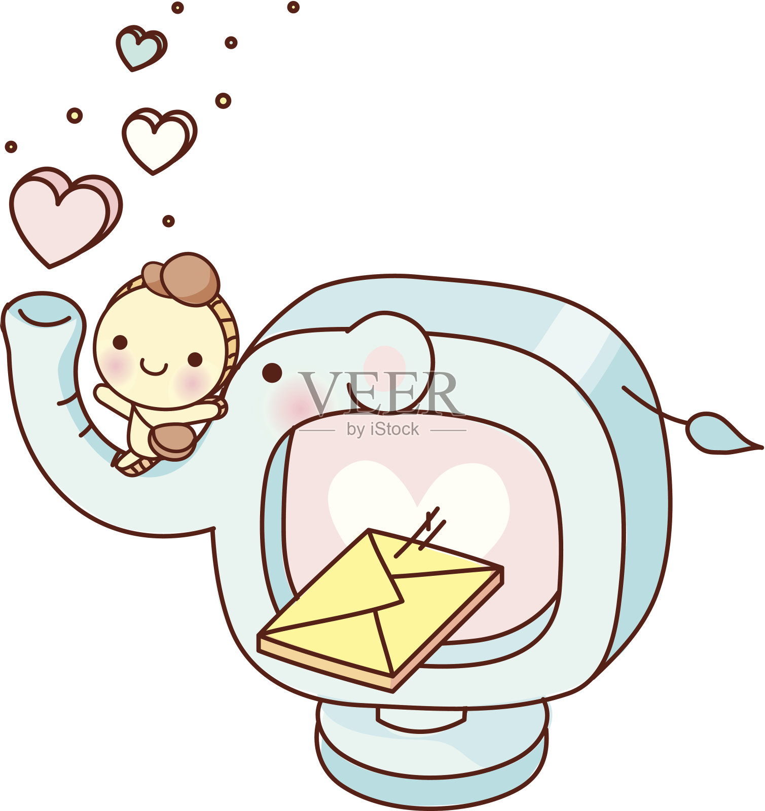 的监控插画图片素材