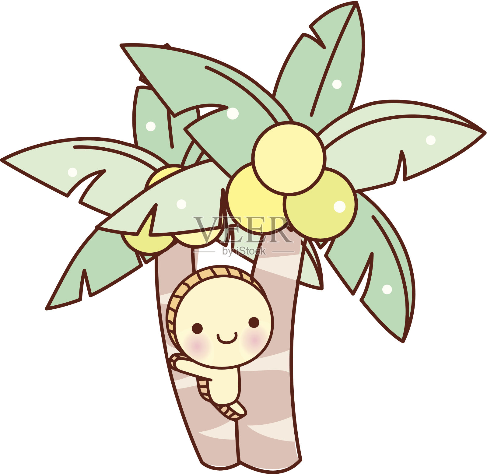 视图的树木插画图片素材