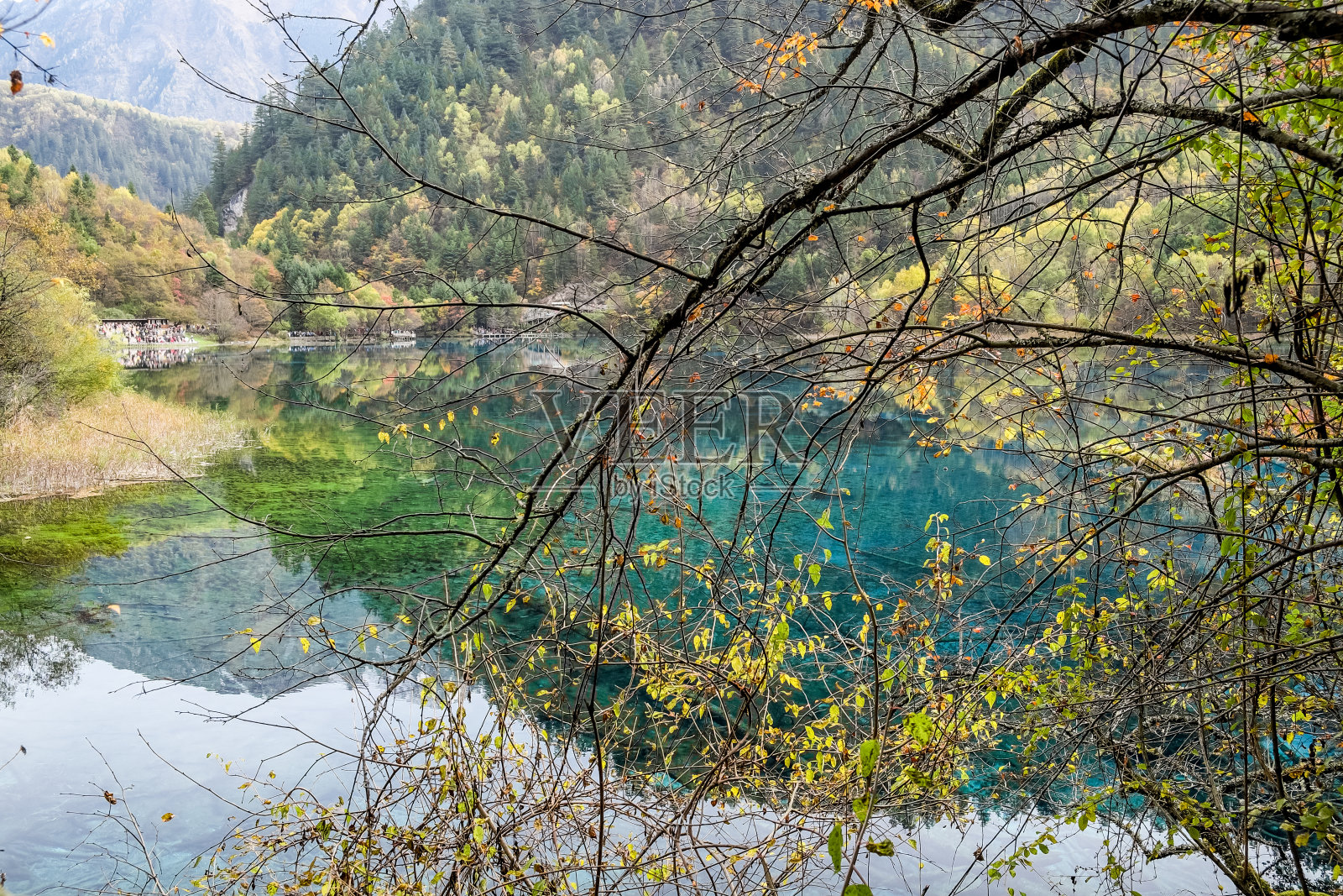 九寨沟,中国国家公园,秋天。照片摄影图片