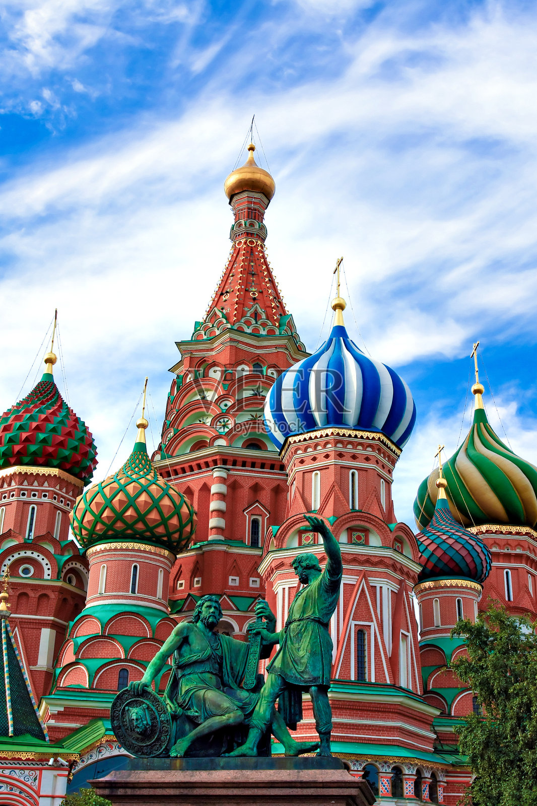 瓦西里大教堂红场俄罗斯莫斯科照片摄影图片