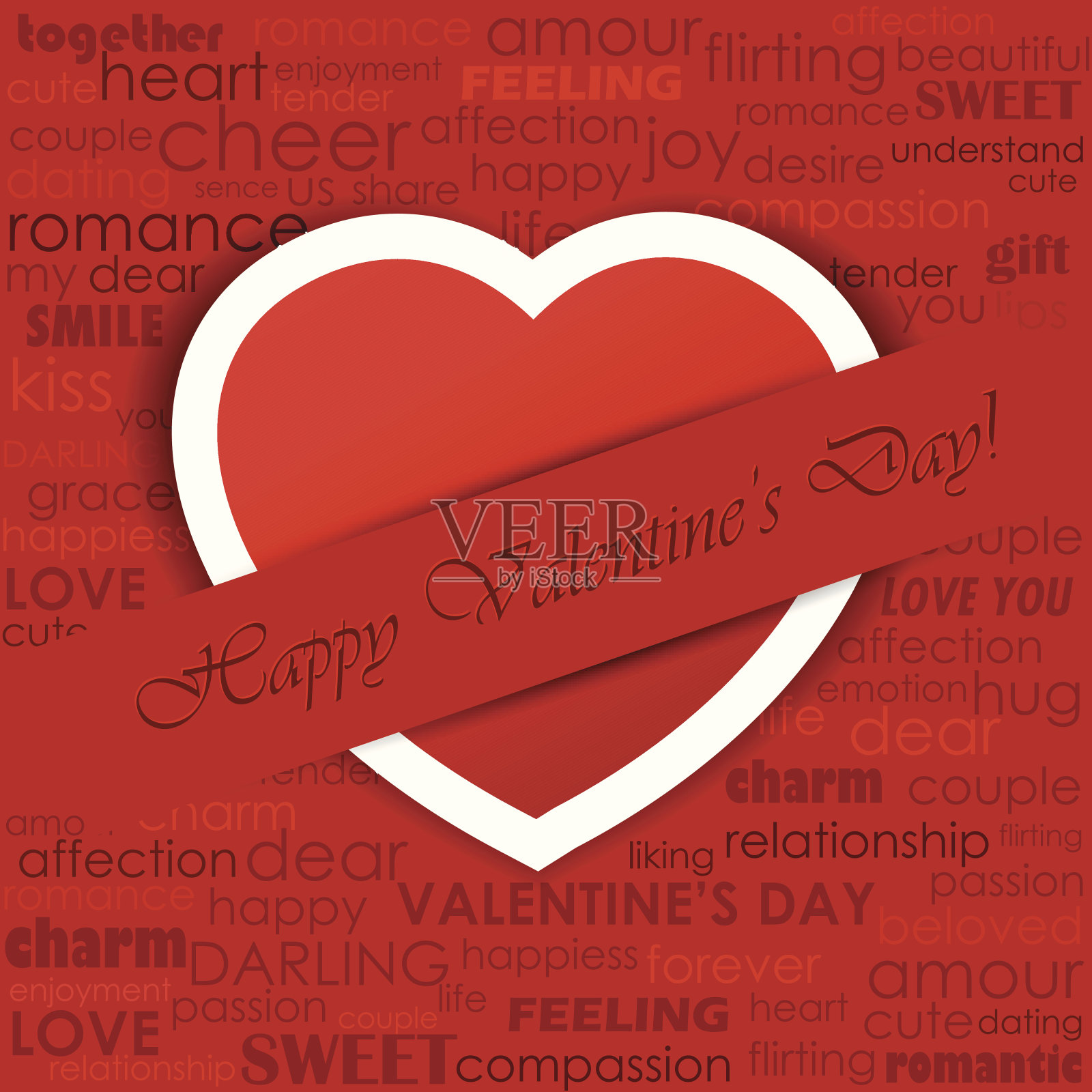 恋爱中的心插画图片素材