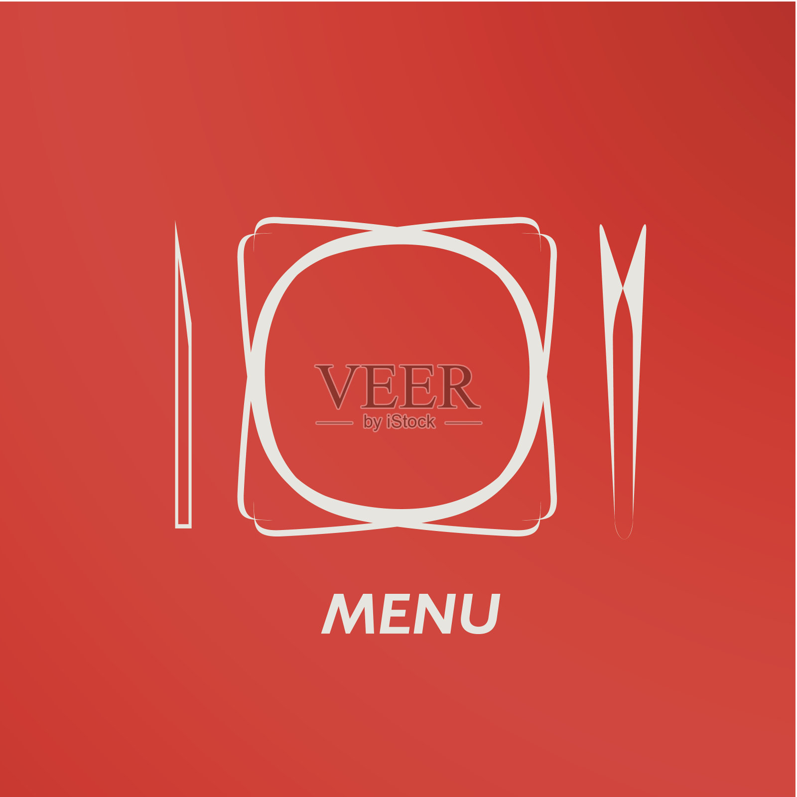 矢量盘叉刀插画图片素材