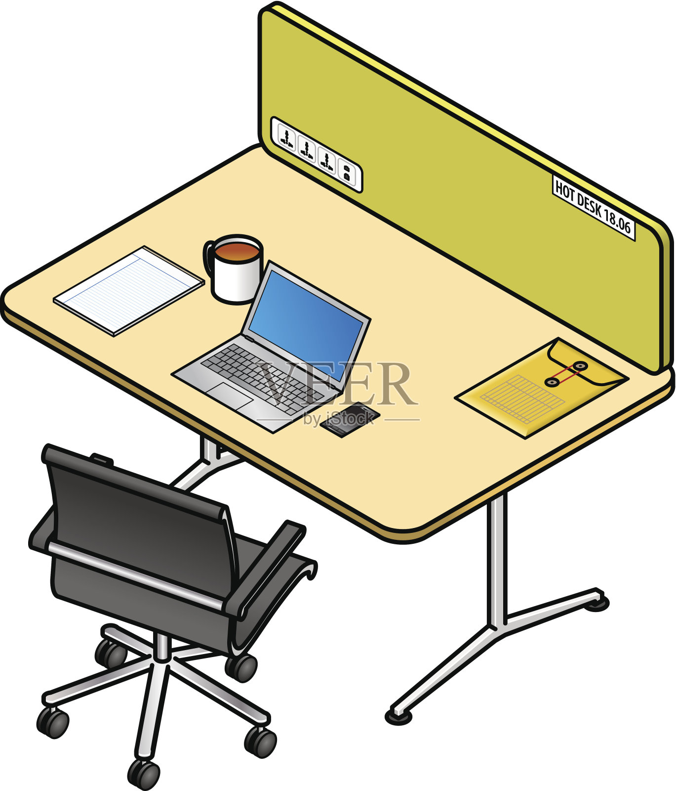 热的桌子插画图片素材