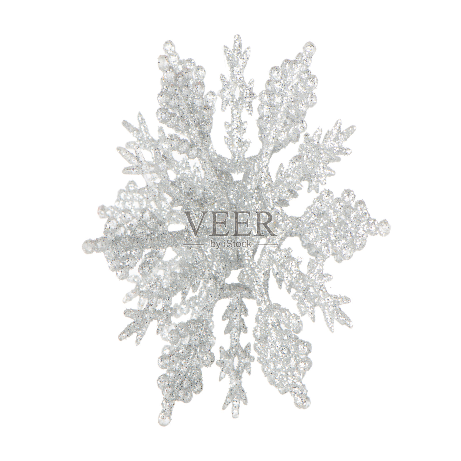 塑料银白色雪花照片摄影图片