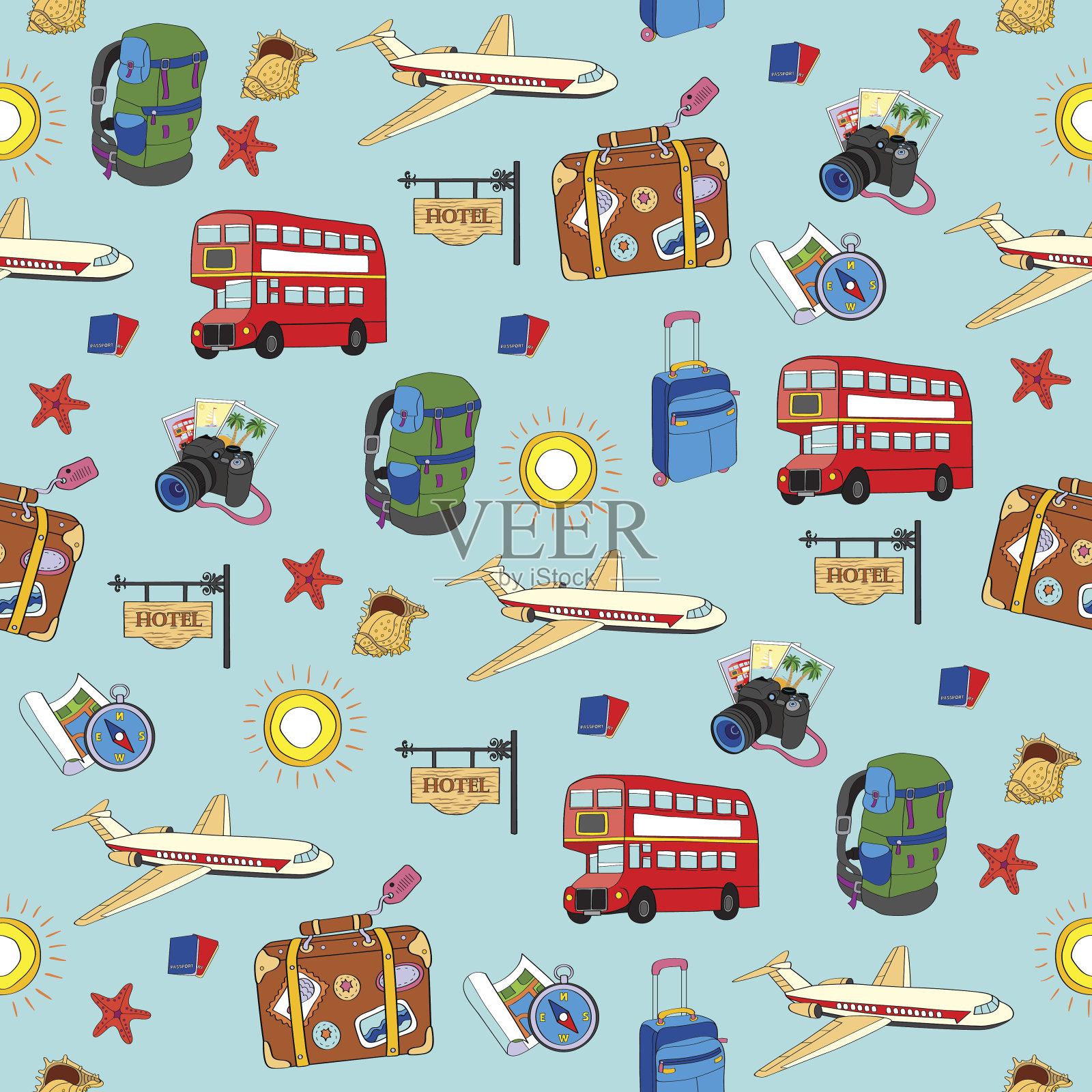 无缝的背景。插画图片素材