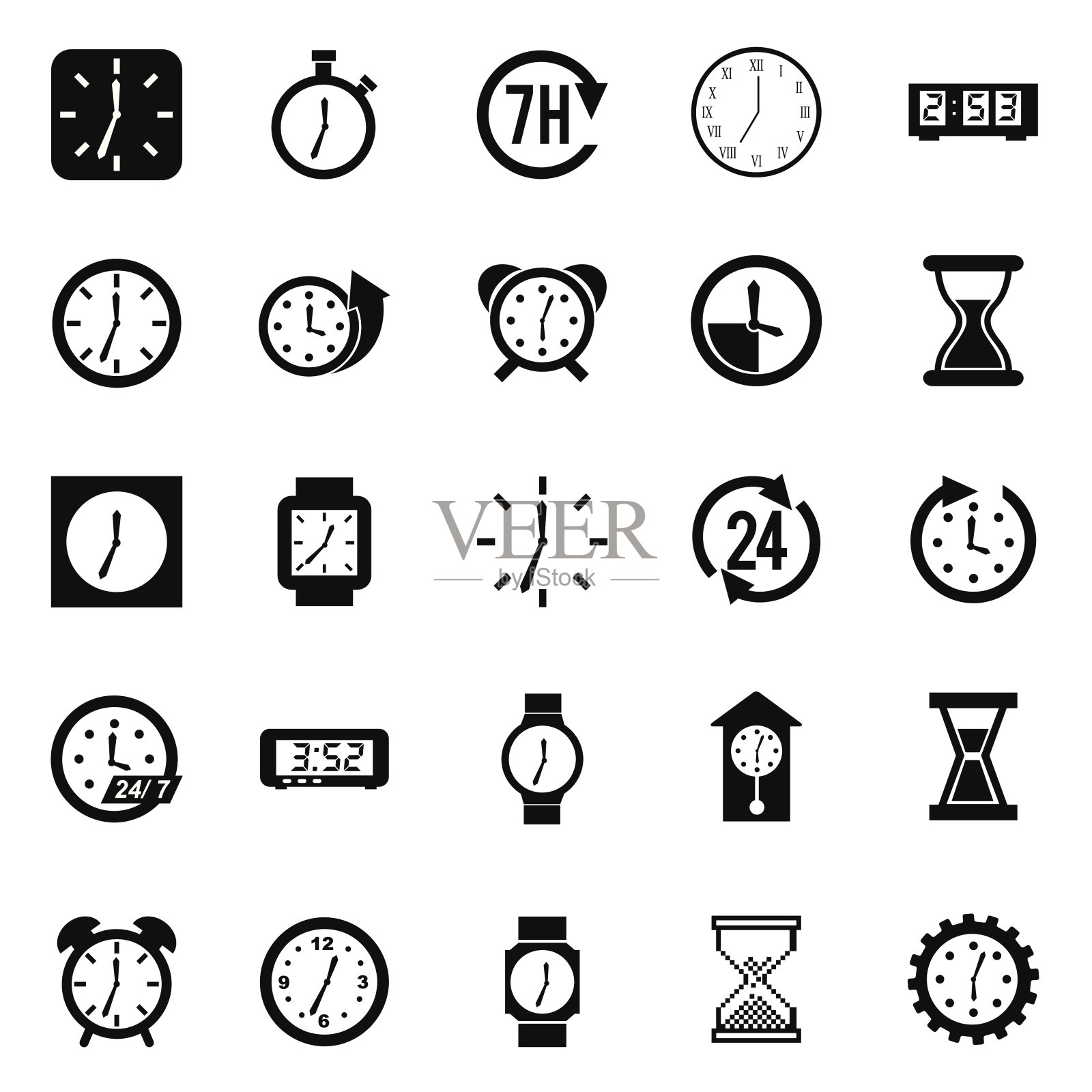 时间设计,矢量插图插画图片素材