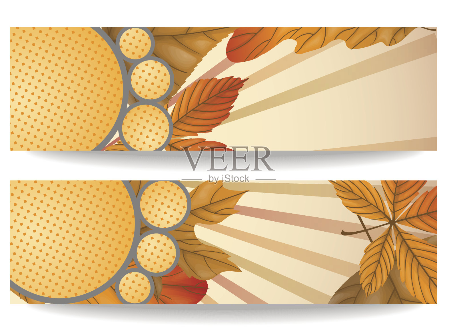 秋天出售。设计模板素材