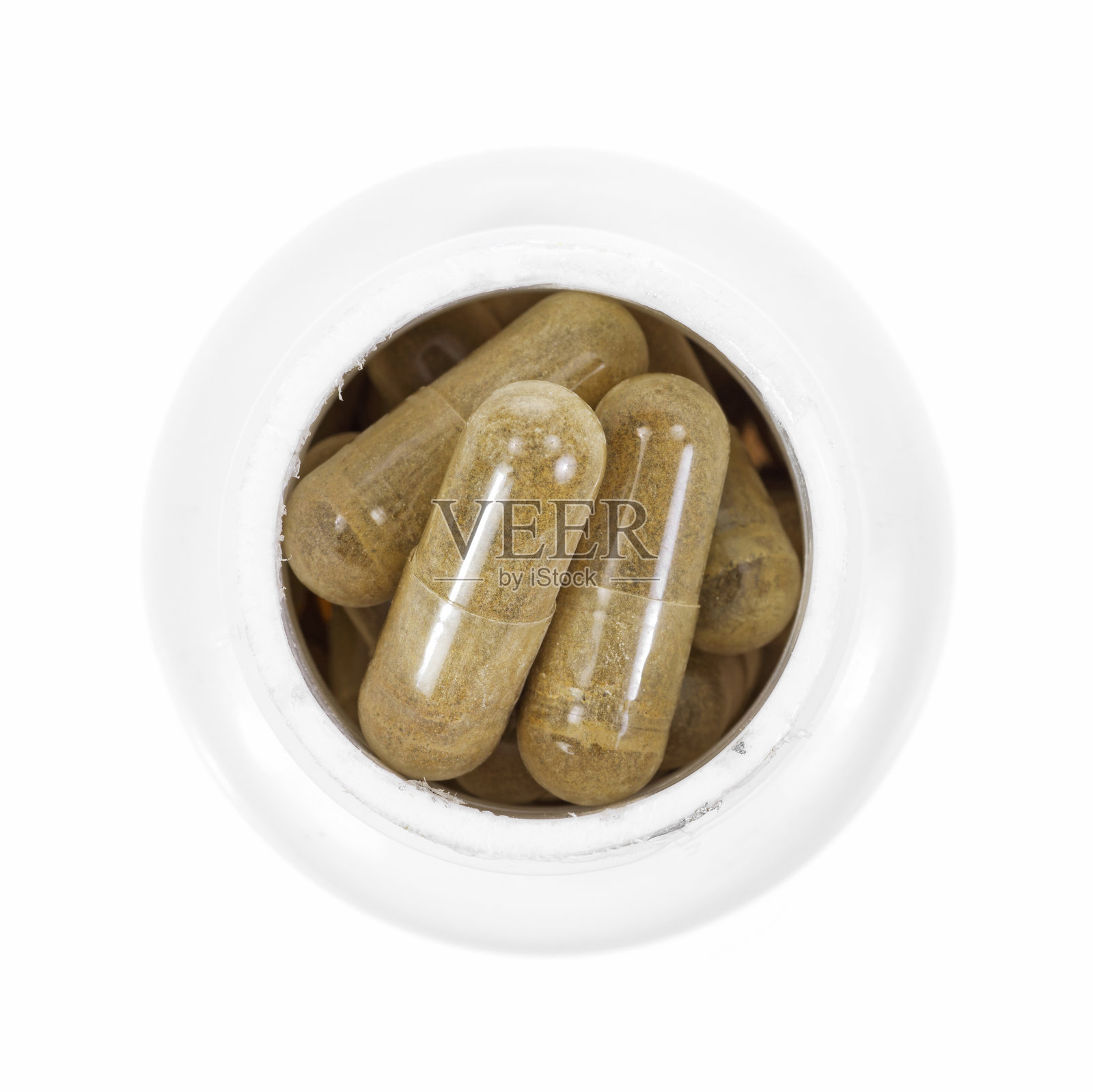 瓶装绿茶提取物胶囊照片摄影图片