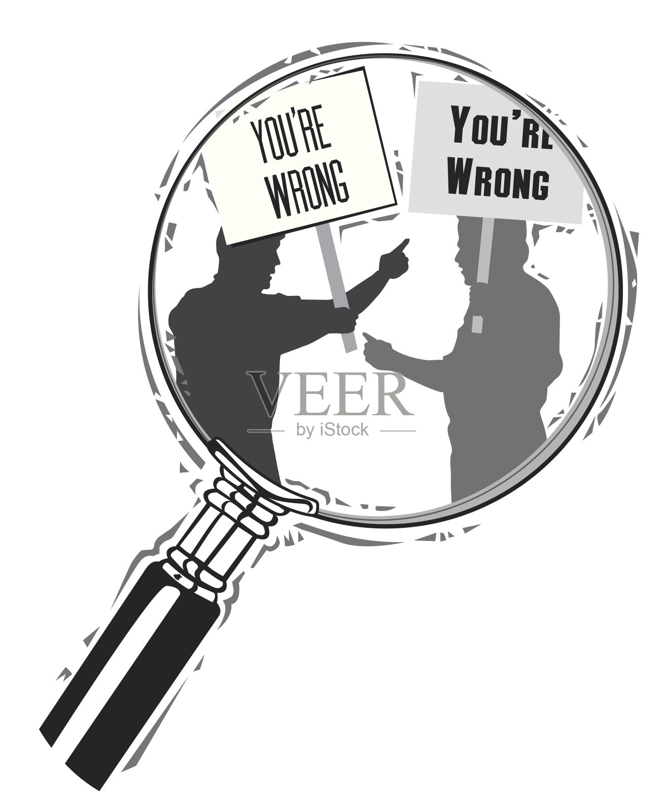 放大玻璃参数插画图片素材