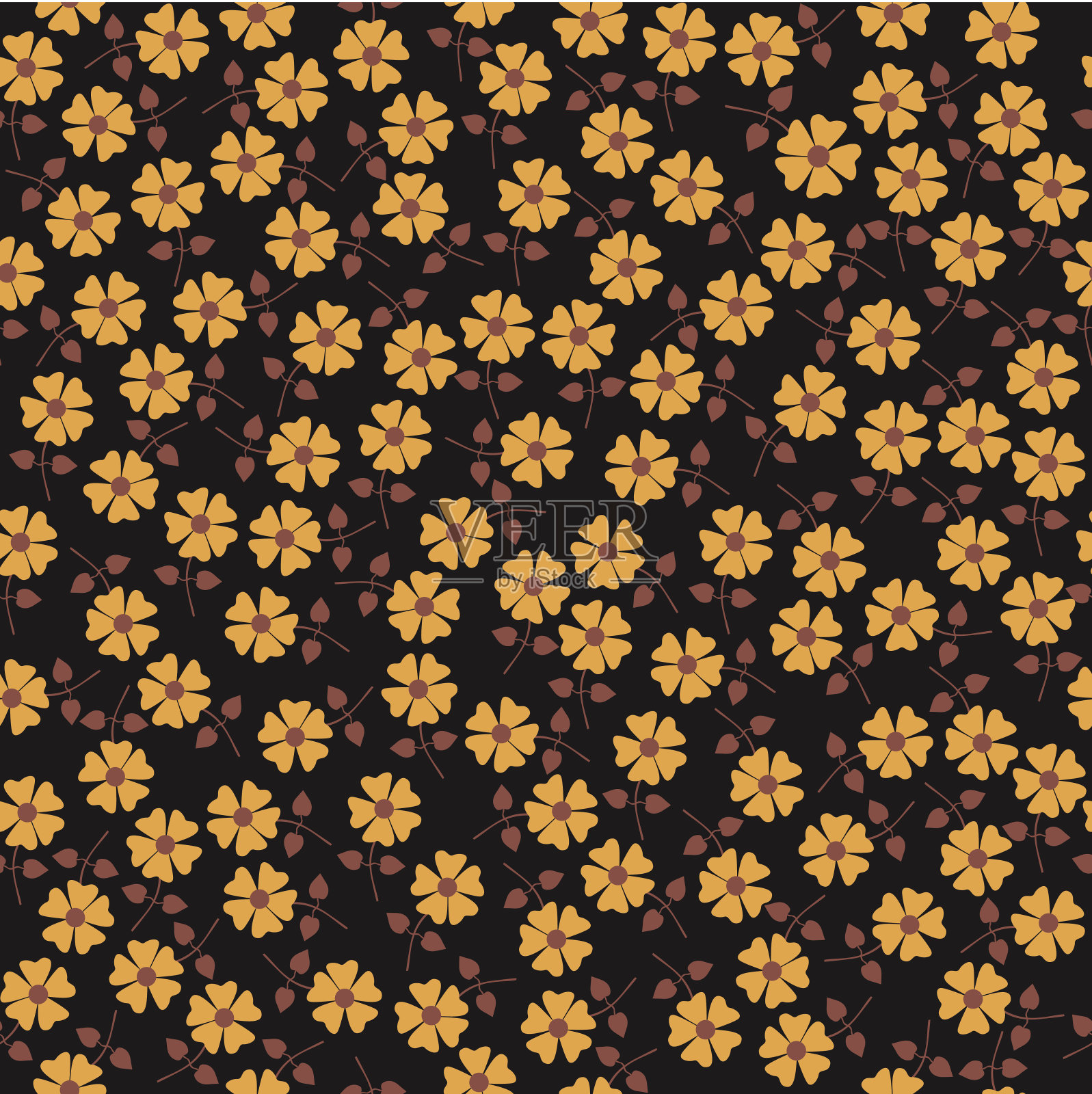 无缝的花卉图案。花纹理。黛西。插画图片素材