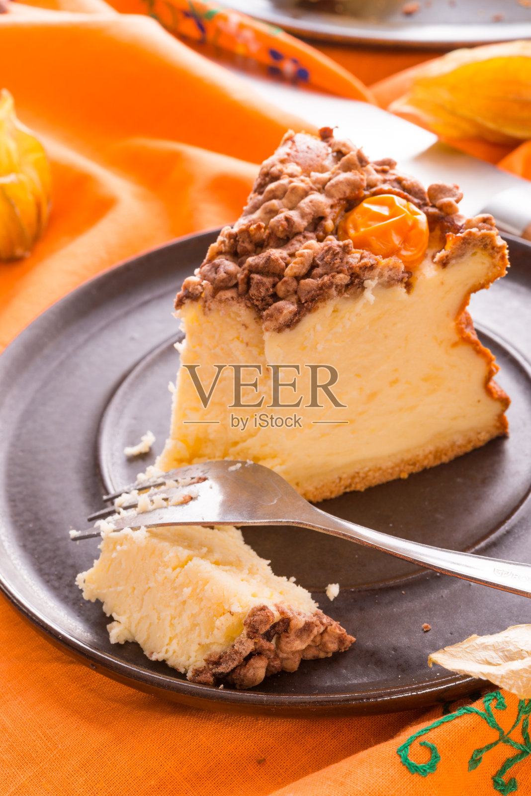 乡村芝士蛋糕照片摄影图片