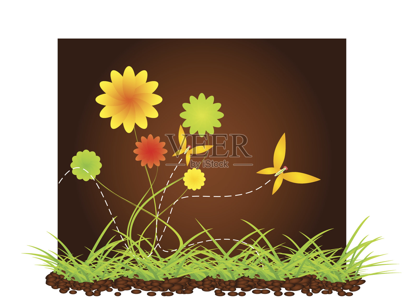 卡通自然背景插画图片素材