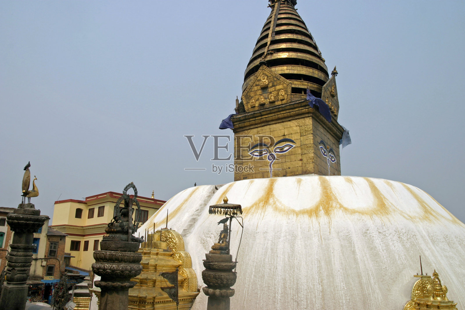 尼泊尔加德满都的Swayambhunath照片摄影图片