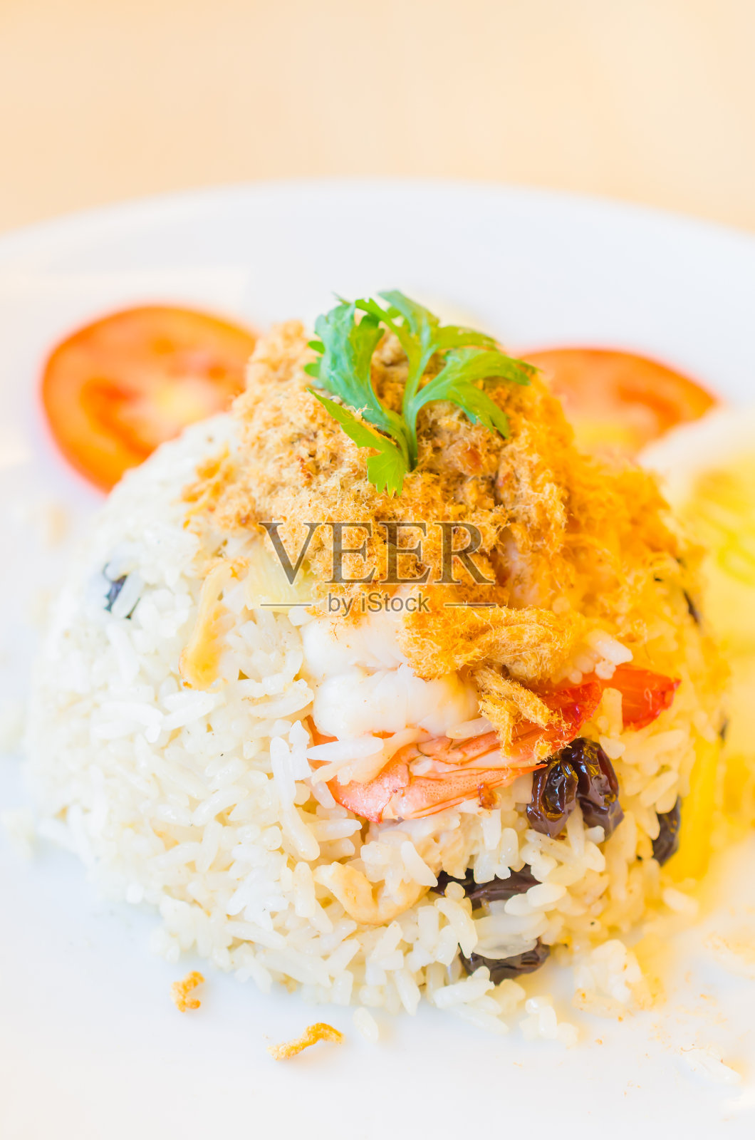 菠萝炒饭照片摄影图片