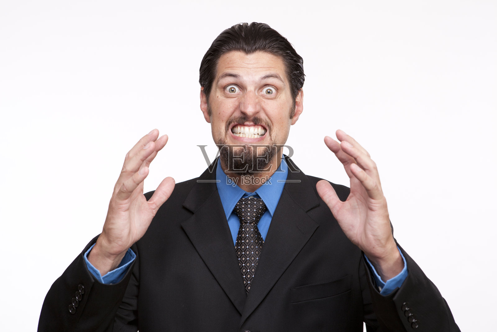 一个愤怒的年轻商人的肖像照片摄影图片