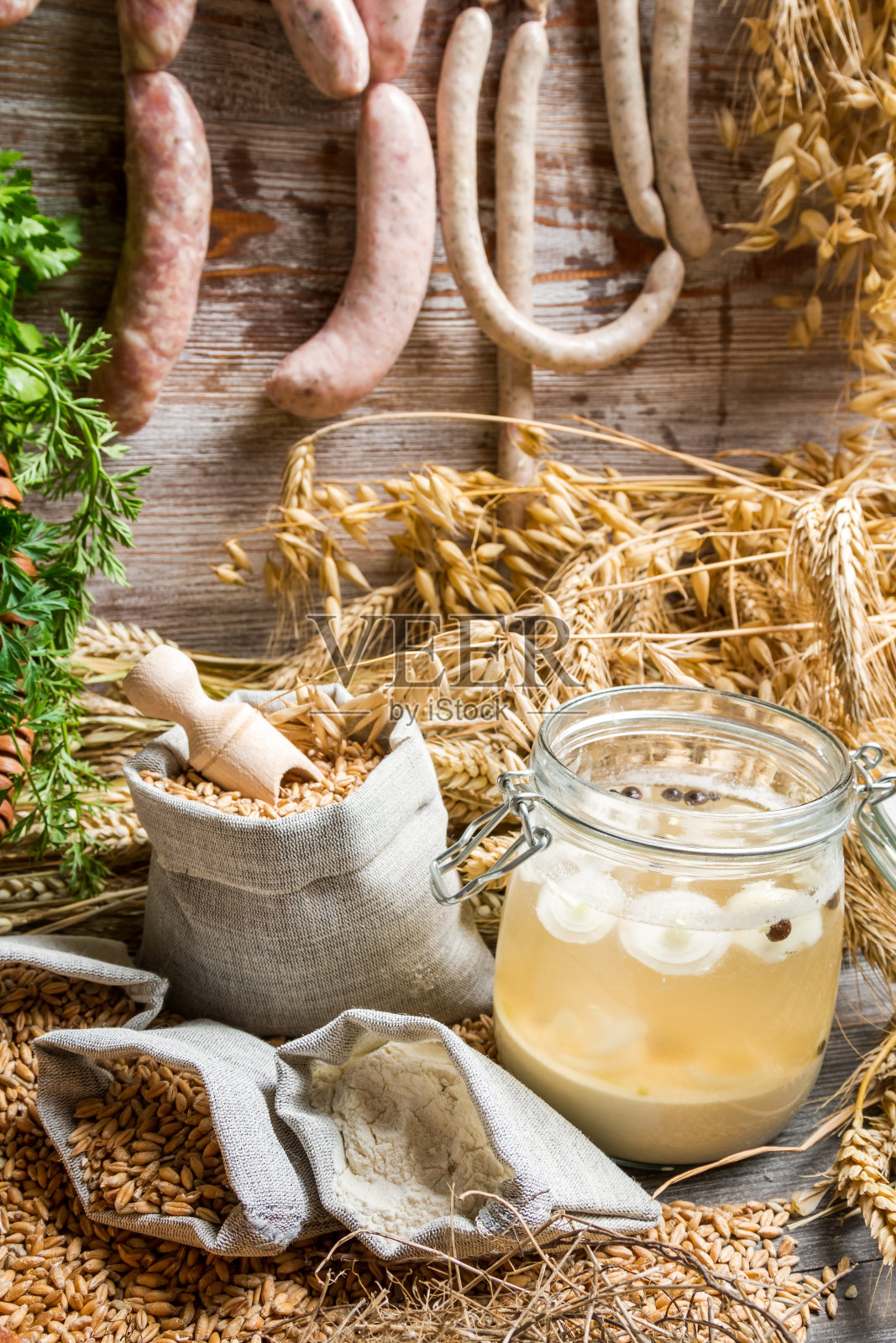 自制酸汤的配料照片摄影图片