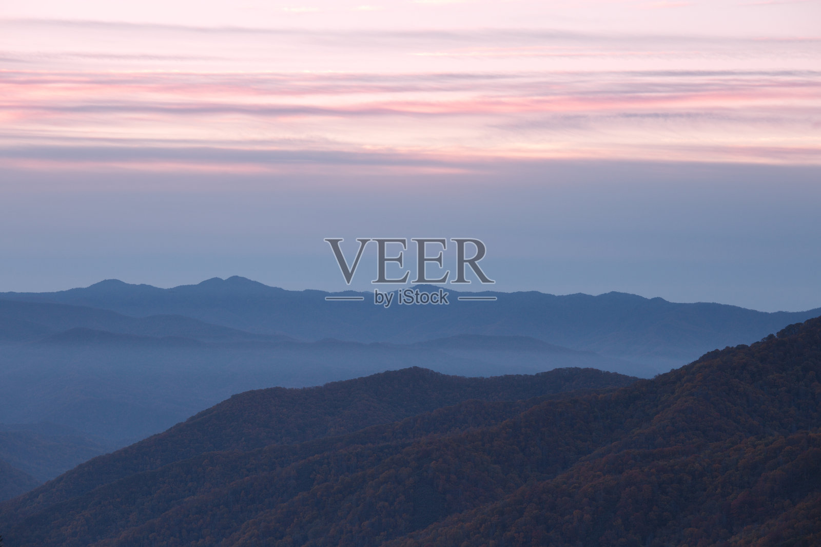 斯莫基山脉的山脊照片摄影图片