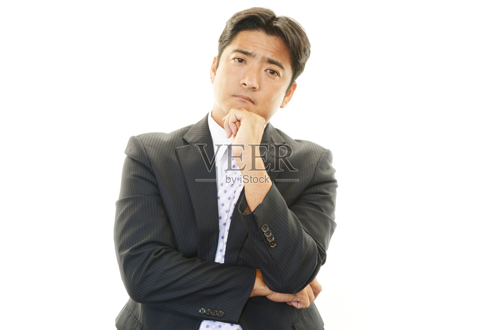 沮丧的亚洲商人照片摄影图片