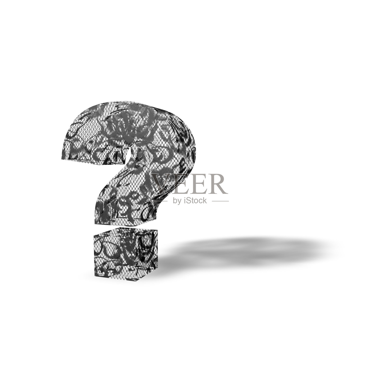 是或否带问号的抽象插图照片摄影图片