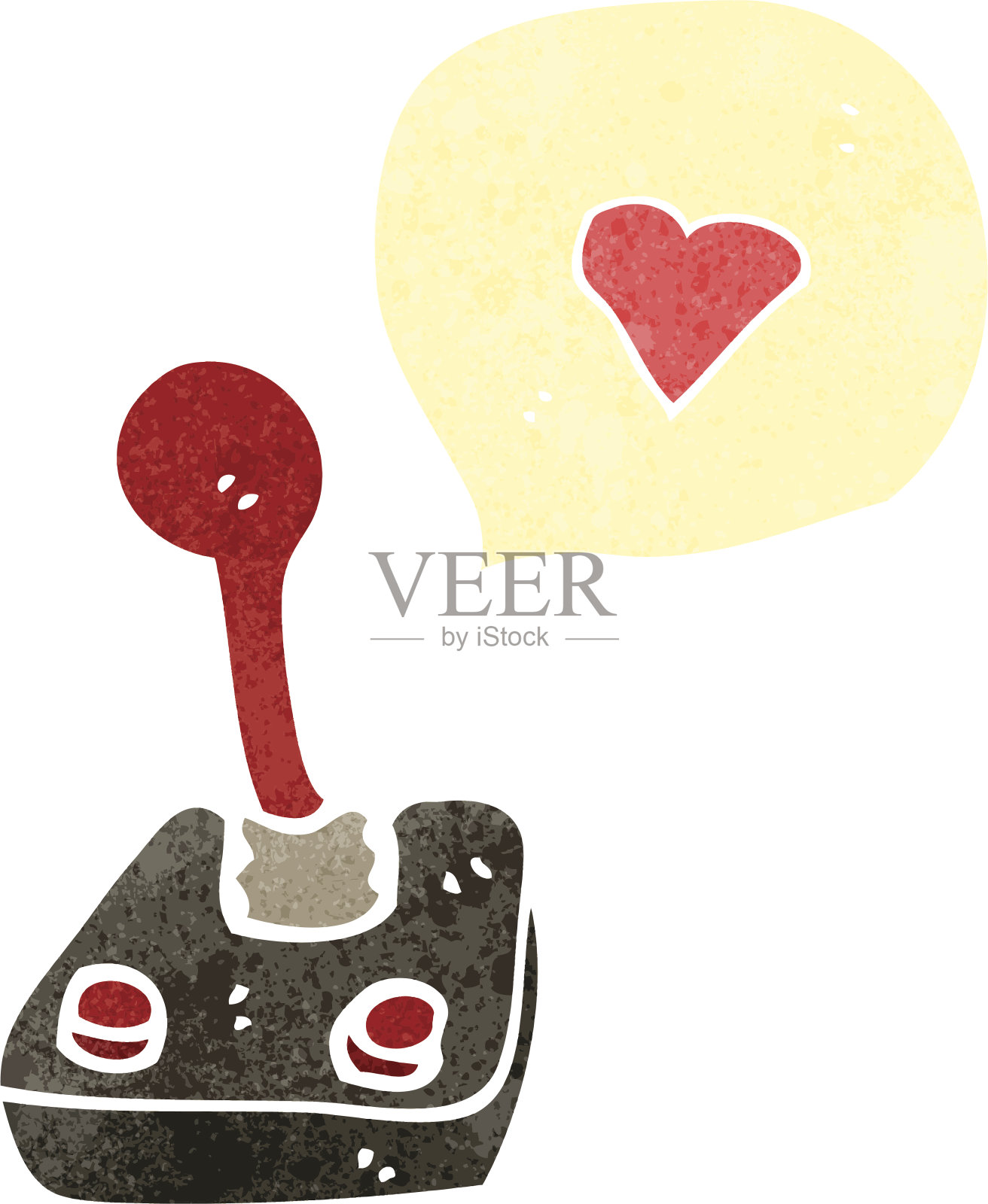 复古的卡通操纵杆插画图片素材